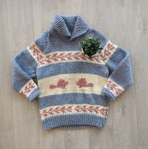 PASTEL COWICHAN KNIT VINTAGE SWEATER